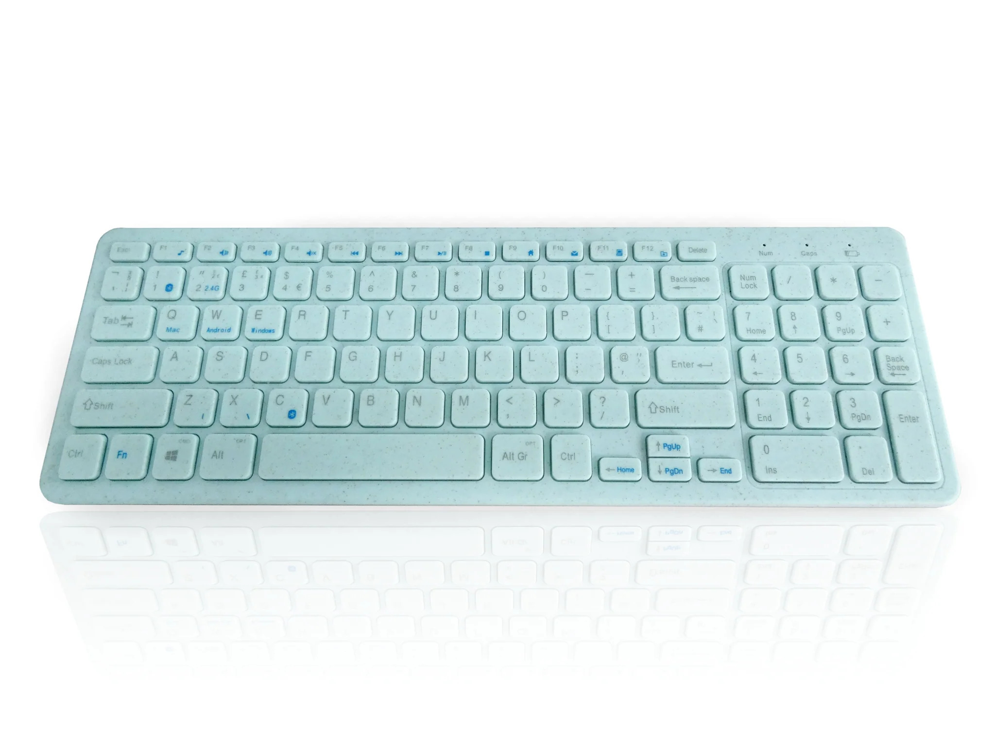ECO Wheatgrass Wireless Keyboard - BLUE