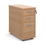3-Drawer Tall Narrow Mobile Pedestal